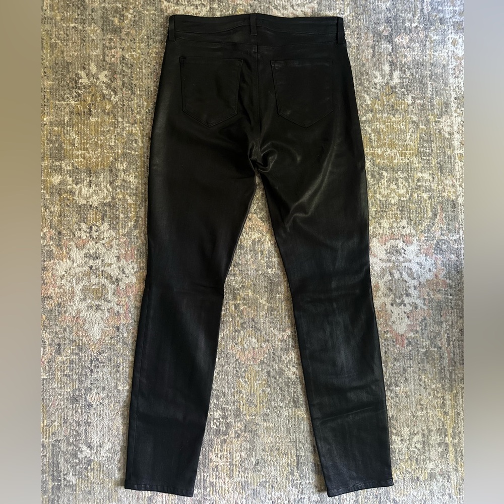 L’Agence Jyothi High Rise Split Black Coated Slit Jeans Size 29 - Picture 5 of 7